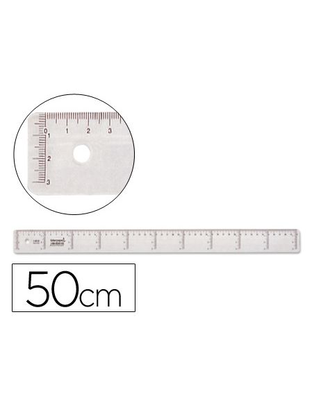 Regla Liderpapel Plastico Cristal 50 Cm