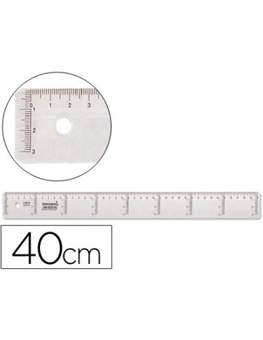 Regla Liderpapel Plastico Cristal 40 Cm
