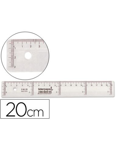 Regla Liderpapel Plastico Cristal 20 Cm