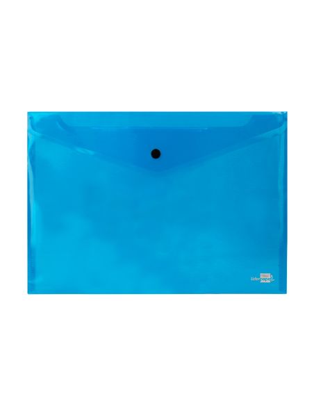 Carpeta Liderpapel Dossier Broche 34042 Polipropileno Din A4 Azul Transparente 50 Hojas