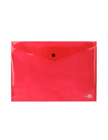 Carpeta Liderpapel Dossier Broche 34040 Polipropileno Din A4 Roja Transparente 50 Hojas