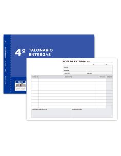 Talonario Liderpapel Entregas Cuarto Original Y Copia T229 Apaisado