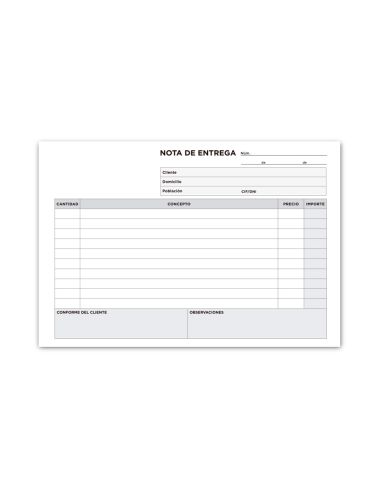 Talonario Liderpapel Entregas Cuarto Original Y Copia T229 Apaisado