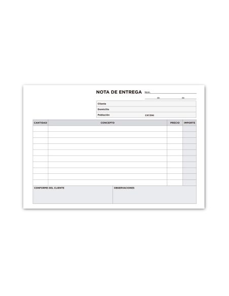 Talonario Liderpapel Entregas Cuarto Original Y Copia T229 Apaisado