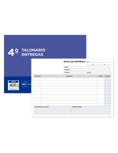Talonario Liderpapel Entregas Cuarto Original T129 Apaisado