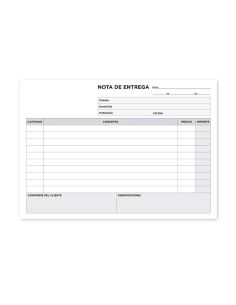 Talonario Liderpapel Entregas Cuarto Original T129 Apaisado 2