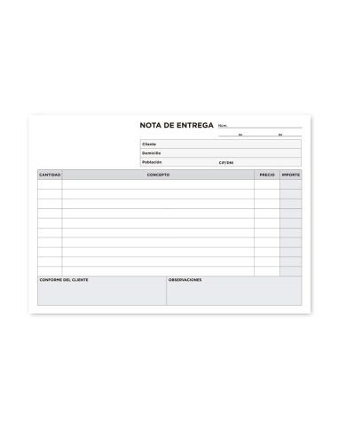 Talonario Liderpapel Entregas Cuarto Original T129 Apaisado