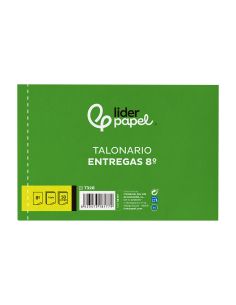 Talonario Liderpapel Entregas 8º Original Y 2 Copias T328 Apaisado 2