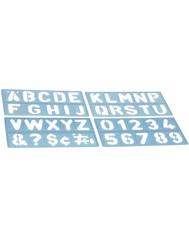 Plantilla Liderpapel Rotulacion 1800 Letras Y Numeros 100 Mm