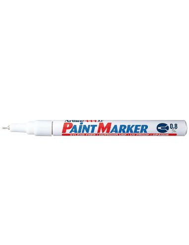 Rotulador Artline Marcador Permanente Ek-444 Xf Blanco Punta Redonda 0.8 Mm Metal Caucho Y Plastico