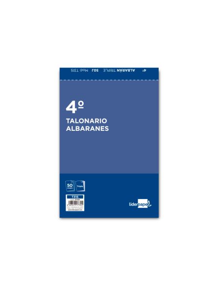 Talonario Liderpapel Albaran Cuarto Original Y Dos Copias T315