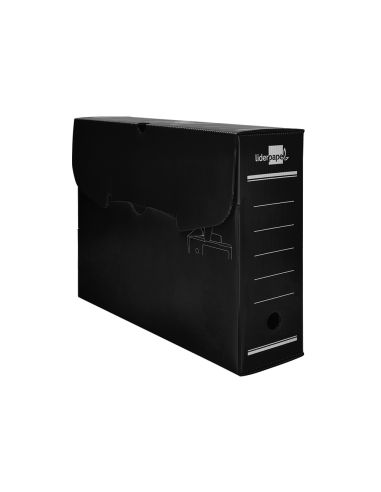 Caja Archivo Definitivo Plastico Liderpapel Lomo 100 Mm Negro 360X100X260 Mm
