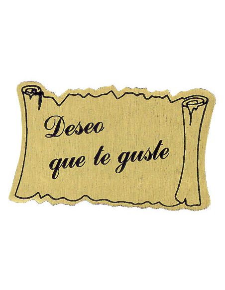 Etiqueta Adhesiva Dorada Deseo Que Te Guste Rollo De 450 Unidades