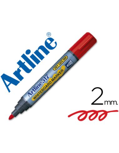 Rotulador Artline Pizarra Ek-517 Rojo Punta Redonda 2 Mm Tinta De Bajo Olor