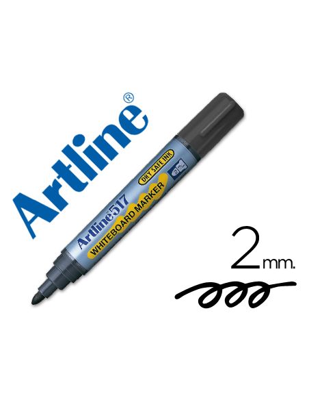 Rotulador Artline Pizarra Ek-517 Negro Punta Redonda 2 Mm Tinta De Bajo Olor