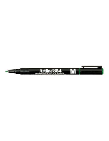 Rotulador Artline Retroproyeccion Punta Fibra Permanente Ek-854 Verde -Punta Redonda 1 Mm