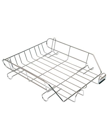 Bandeja Sobremesa Metalica Q-Connect Cromada 370X275 Mm