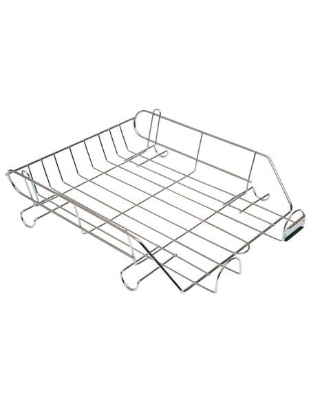Bandeja Sobremesa Metalica Q-Connect Cromada 370X275 Mm
