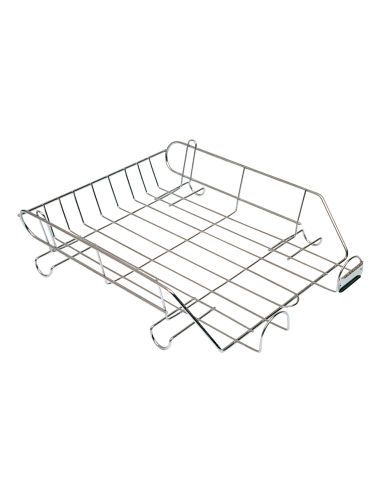 Bandeja Sobremesa Metalica Q-Connect Cromada 370X275 Mm