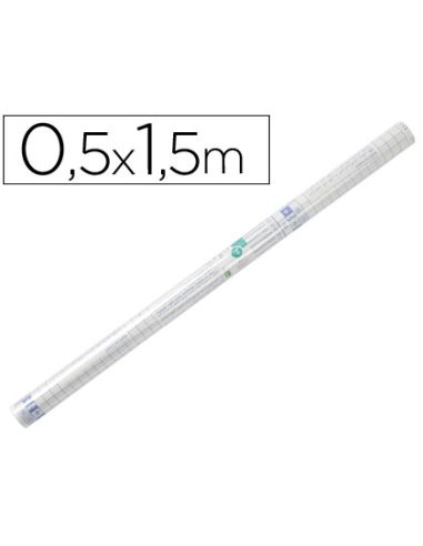 Rollo Plastico Adhesivo Liderpapel 0.50X1.50 50 Mc Forralibros Removible