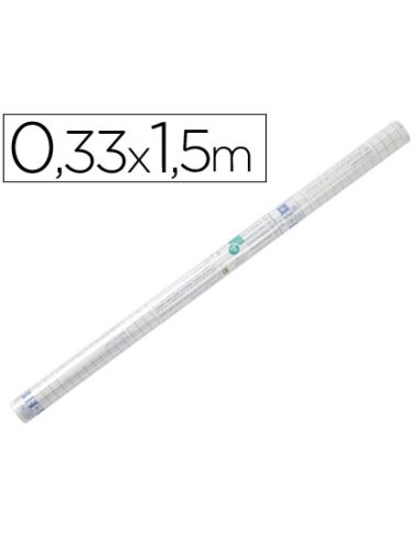 Rollo Plastico Adhesivo Liderpapel 0.33X1.50 50 Mc Forralibros Removible