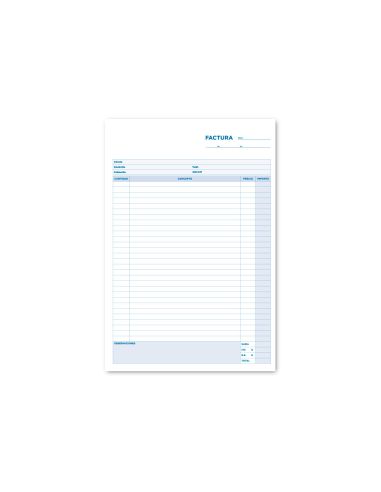 Talonario Liderpapel Facturas Folio Original Y Copia T223 Con I.V.A.