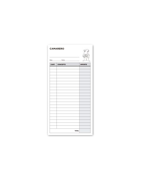 Talonario Liderpapel Camarero 3/Fº Original Y 2 Copias T314