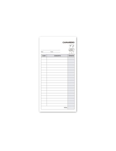 Talonario Liderpapel Camarero 3/Fº Original Y Copia T214