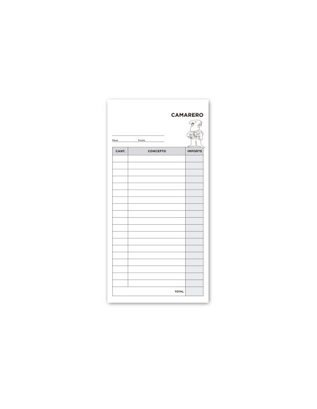 Talonario Liderpapel Camarero 3/Fº Original Y Copia T214