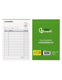 Talonario Liderpapel Camarero 8º Original Y Copia T202