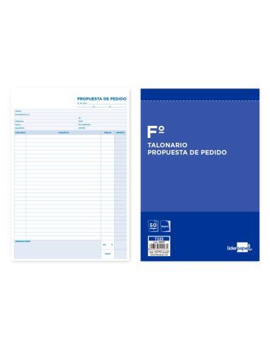 Talonario Liderpapel Pedidos Folio Original Y Copia T225