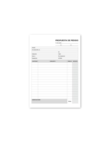 Talonario Liderpapel Pedidos Cuarto Original Y Copia T222