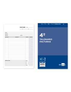 Talonario Liderpapel Facturas Cuarto Original Y Copia T216 Con I.V.A.