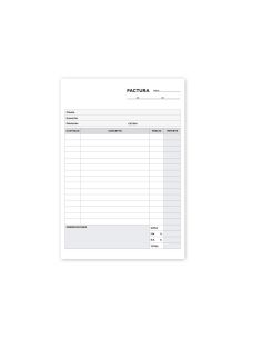 Talonario Liderpapel Facturas Cuarto Original Y Copia T216 Con I.V.A. 2