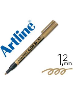 Rotulador Artline Marcador Permanente Punta Metalica Ek-990 Oro Punta Redonda 1.2 Mm