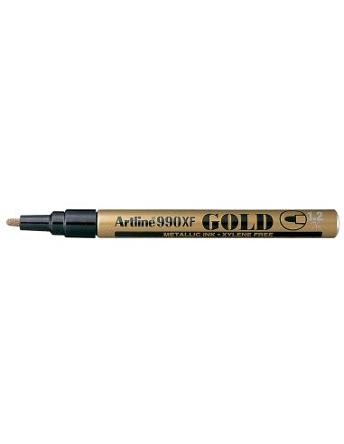 Rotulador Artline Marcador Permanente Punta Metalica Ek-990 Oro Punta Redonda 1.2 Mm