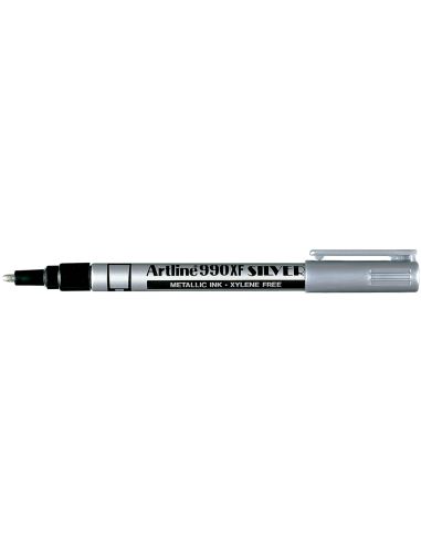Rotulador Artline Marcador Permanente Tinta Metalica Ek-990 Plata Punta Redonda 1.2 Mm