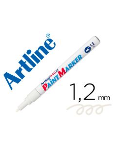 Rotulador Artline Marcador Permanente Ek-440 Xf Blanco Punta Redonda 1.2 Mm Metal Caucho Y Plastico