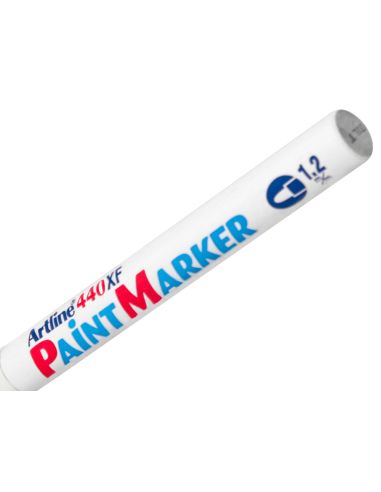 Rotulador Artline Marcador Permanente Ek-440 Xf Blanco Punta Redonda 1.2 Mm Metal Caucho Y Plastico