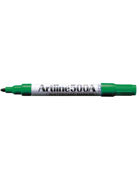Rotulador Artline Pizarra Ek-500 Verde Punta Redonda 2 Mm Recargable