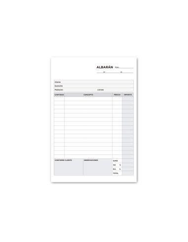 Talonario Liderpapel Albaran Cuarto Original T115