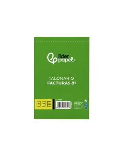 Talonario Liderpapel Facturas 8º Original T100 Con I.V.A. 2