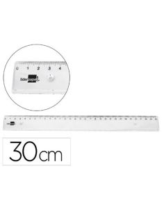 Regla Liderpapel Plastico Irrompible Transparente 30 Cm
