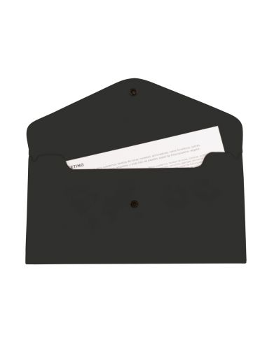 Carpeta Liderpapel Dossier Broche Polipropileno Tama O Sobre Americano 260X140 Mm Negro Opaco