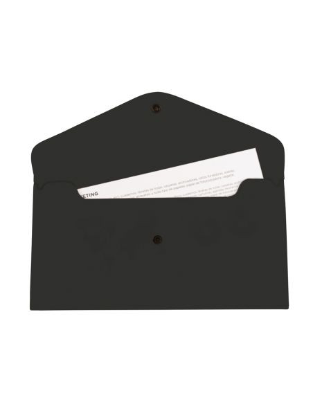 Carpeta Liderpapel Dossier Broche Polipropileno Tama O Sobre Americano 260X140 Mm Negro Opaco