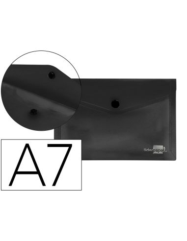 Carpeta Liderpapel Dossier Broche Polipropileno Din A7 Negro Opaco