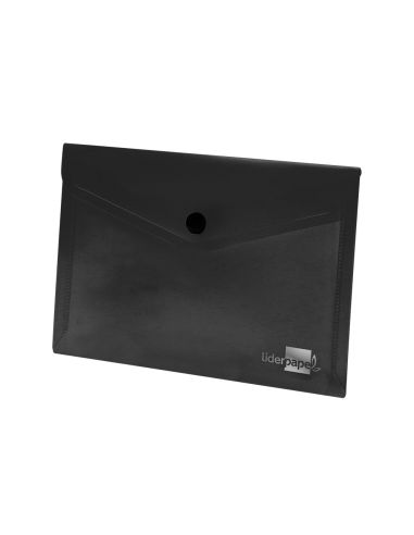Carpeta Liderpapel Dossier Broche Polipropileno Din A7 Negro Opaco