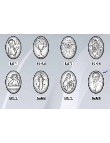 Llavero Metal Plateado 2X3 9Cm Comunion Niña 2371 (24)|Libreriasalesiana