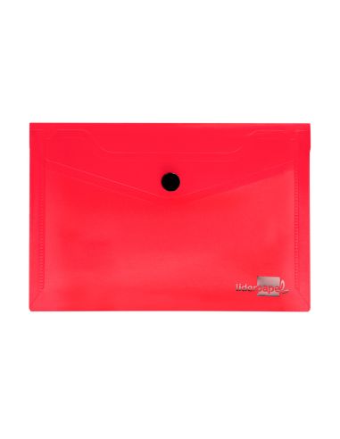 Carpeta Liderpapel Dossier Broche Polipropileno Din A7 Rojo Translucido