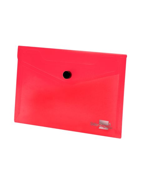 Carpeta Liderpapel Dossier Broche Polipropileno Din A7 Rojo Translucido